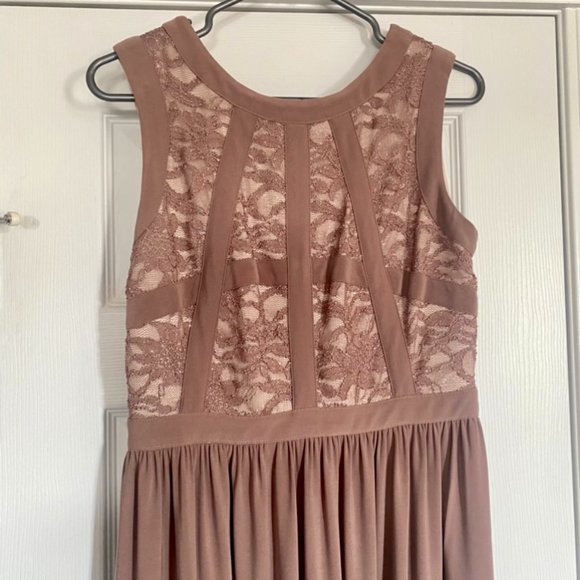 Elegant Nude Evening Gown | Formal Dress | Size 10 - Picture 2 of 3